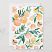 Invitation Baby shower moderne Cute Citrus Orange Little Cuti (Dos)
