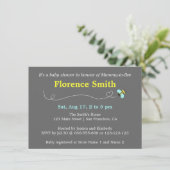 Invitation Baby shower moderne d'abeille pour que la maman (Debout devant)