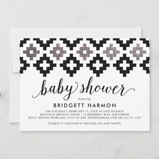 Invitation Baby shower moderne de couverture sud-ouest (Devant)