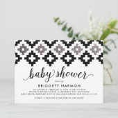 Invitation Baby shower moderne de couverture sud-ouest (Debout devant)