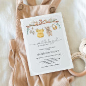 Invitation Baby shower moderne de filles vêtements de pépiniè