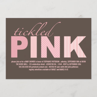Invitation Baby shower moderne de la petite fille rose