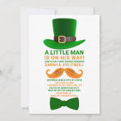 Invitation Baby shower moderne de la Saint Patrick de Leprech (Devant)