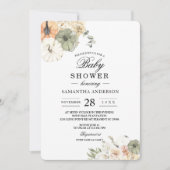 Invitation Baby Shower Moderne de Printemps | Citrouille à l' (Devant)