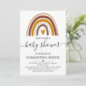 Invitation baby shower moderne de Rainbow (Debout devant)