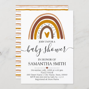 Invitation baby shower moderne de Rainbow