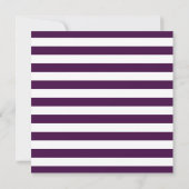 Invitation Baby shower moderne de rayures marines violettes (Dos)