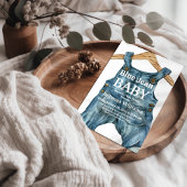 Invitation Baby shower moderne Denim Blue Jean Baby Boy