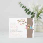 Invitation Baby shower moderne d'oiseau de nid de volière de (Debout devant)