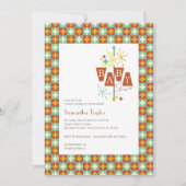 Invitation Baby shower moderne du milieu du siècle (Devant)