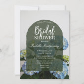 Invitation Baby Shower Moderne Élégant Hydrangea Bleue (Devant)