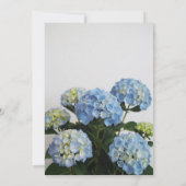 Invitation Baby Shower Moderne Élégant Hydrangea Bleue (Dos)