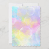 Invitation Baby shower moderne en caoutchouc coloré (Dos)