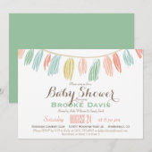 Invitation Baby shower moderne et élégante (Devant / Derrière)