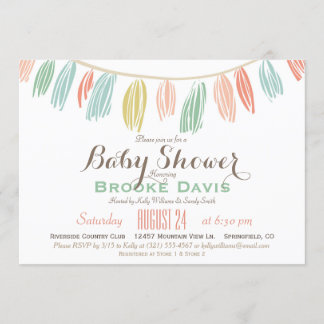 Invitation Baby shower moderne et élégante