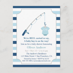 Invitation Baby Shower Moderne et Mignon sur le Thème de la P