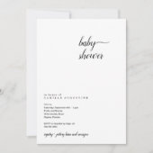 Invitation Baby shower moderne et minimaliste (Devant)