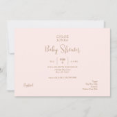 Invitation Baby shower moderne et simple (Devant)
