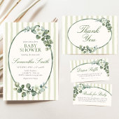 Invitation Baby Shower Moderne Eucalyptus