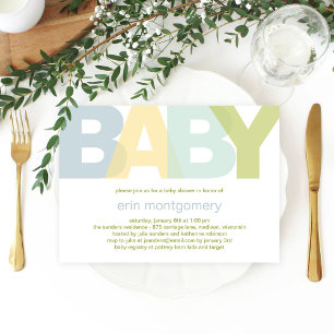 Invitation Baby shower moderne - Garçon