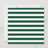 Invitation Baby shower moderne Green Nautical Stripes (Dos)