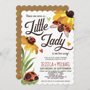 Invitation Baby shower moderne Lady Bug