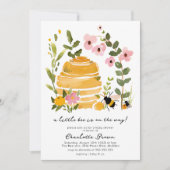 Invitation Baby shower moderne Little Bee (Devant)