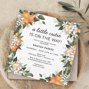 Invitation Baby shower moderne Little Cutie