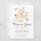 Invitation Baby shower moderne Mama Goose (Devant)