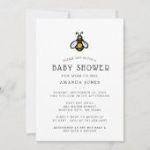Invitation Baby shower moderne Maman-to-Bee (Devant)