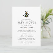 Invitation Baby shower moderne Maman-to-Bee (Debout devant)