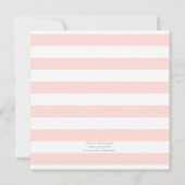 Invitation Baby shower Moderne Marine Rose Floral Aquarelle A (Dos)