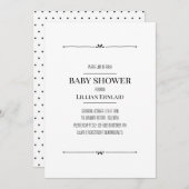 Invitation Baby shower moderne mignon et neutre (Devant / Derrière)