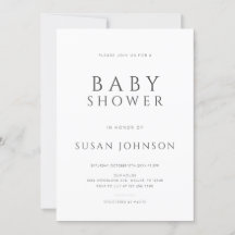 Baby shower moderne minimal propre et classique