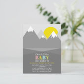 Invitation Baby shower moderne Neutral Mountain Sun (Debout devant)