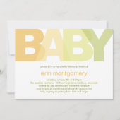Invitation Baby shower moderne - Neutre (Devant)