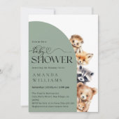 Invitation Baby shower moderne Neutre Boho Boodland (Devant)