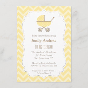 Invitation Baby shower moderne neutre entre les sexes de la p