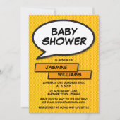 Invitation Baby shower moderne neutre pour les hommes et les (Devant)