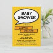 Invitation Baby shower moderne neutre pour les hommes et les (Debout devant)