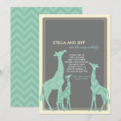 Invitation Baby shower moderne | No 2 (Devant / Derrière)