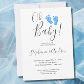Invitation Baby shower moderne Oh Baby Boy Couples
