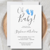 Invitation Baby shower moderne Oh Baby Boy Couples