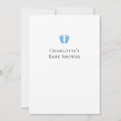 Invitation Baby shower moderne Oh Boy Blue (Dos)