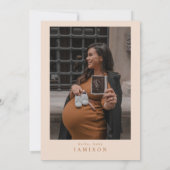 Invitation BABY SHOWER moderne orange brûlé par MIA (Dos)