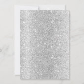 Invitation Baby shower moderne Parties scintillant argent pie (Dos)