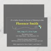 Invitation Baby Shower Moderne pour la Future Maman en Thème (Devant / Derrière)