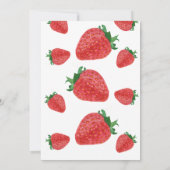 Invitation Baby shower moderne Red Strawberry Berry Sweet (Dos)