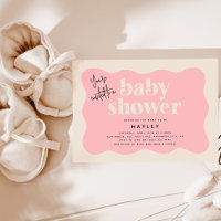 Baby Shower Moderne Rose et Crème de Fraise