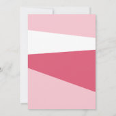 Invitation Baby shower moderne rose géométrique fille couple (Dos)